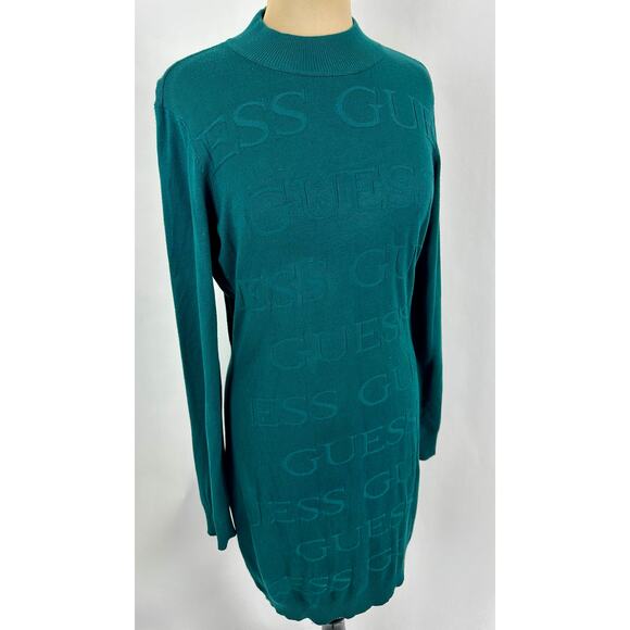 NWT Guess Size XL Wendy Sweater Dress Green - Picture 3 of 12